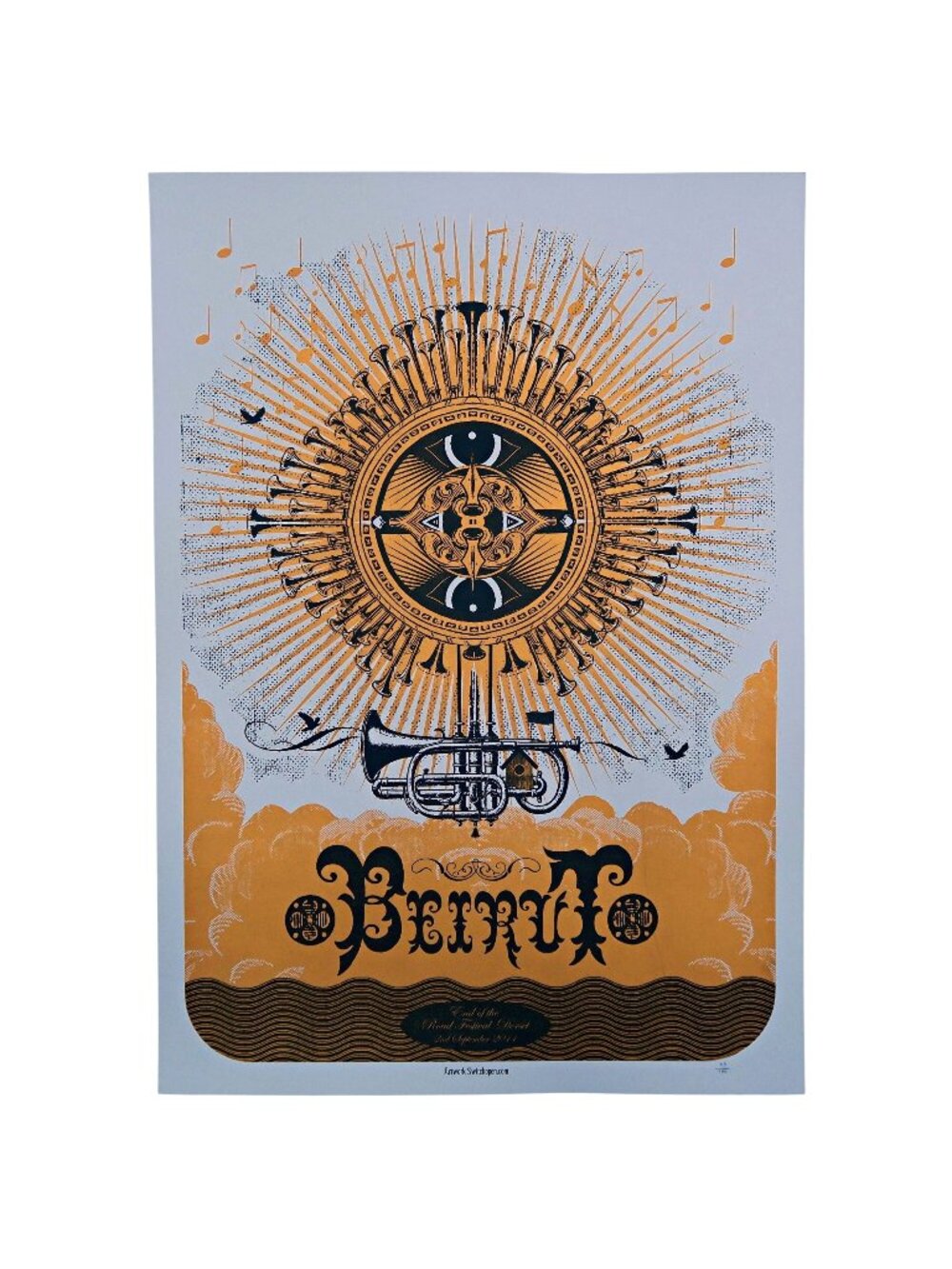 2011 Beirut End of the Road Festival Screenprint, Limited Ed 69/100, Nick Rhodes